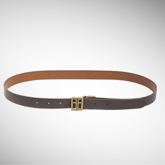 FRYE REVERSIBLE TAN LEATHER BELT - Picture 2 of 7
